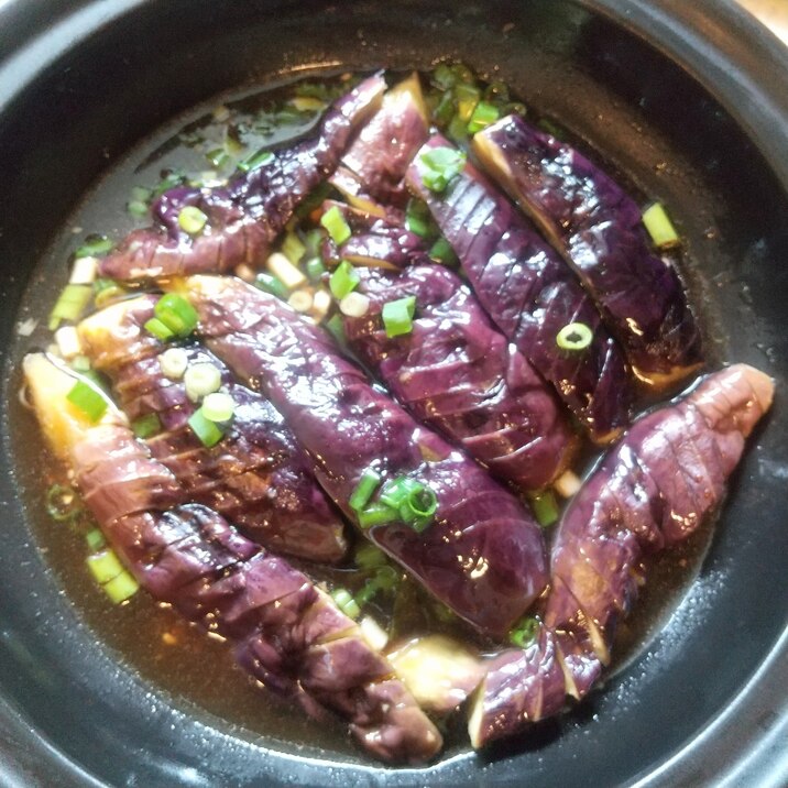 耐熱皿とレンジで~ナスの煮浸し